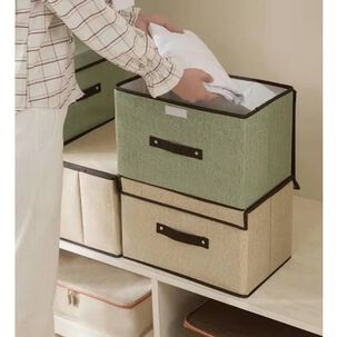 4 Unidades Cajas Organizadoras De Tela Plegables Con Tapas