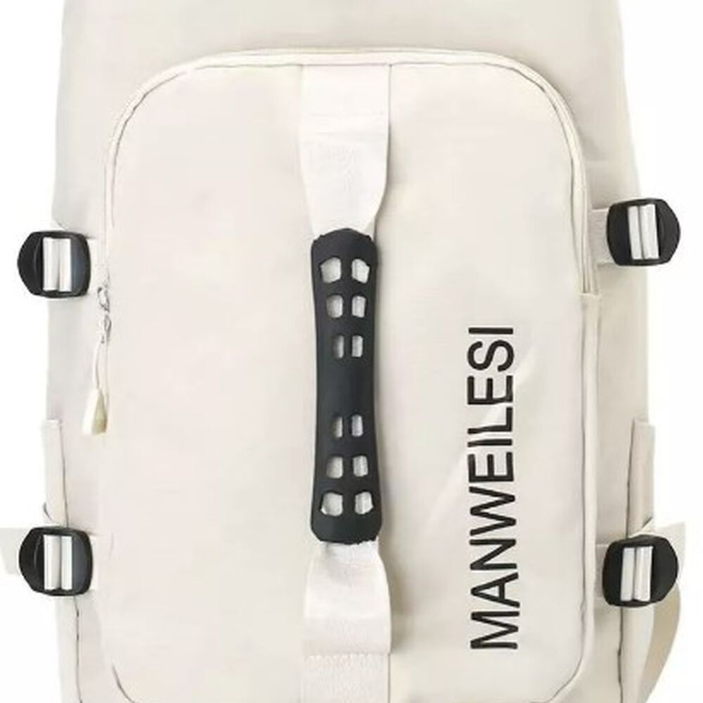 Bolso De Viaje Impermeable Mochila Multiusos Hombro Gimnasio. Crema image number 0.0