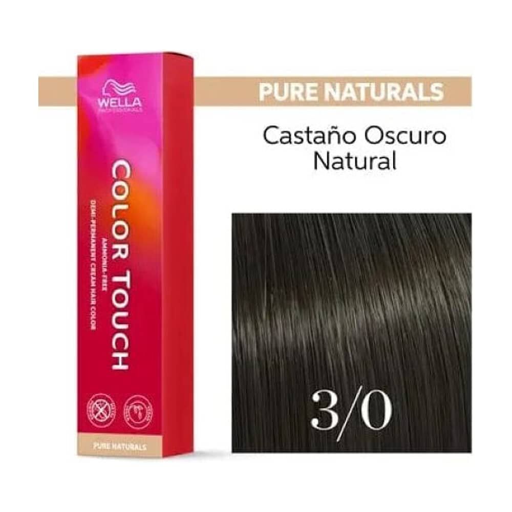 Tinte Para Cabello Wella Color Touch 3/0 Casta&ntilde;o Oscuro 60ml image number 2.0