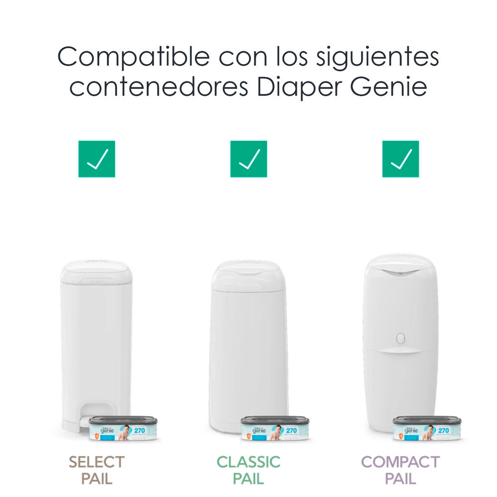 Repuesto Cuadrado 270 Diaper Genie image number 3.0