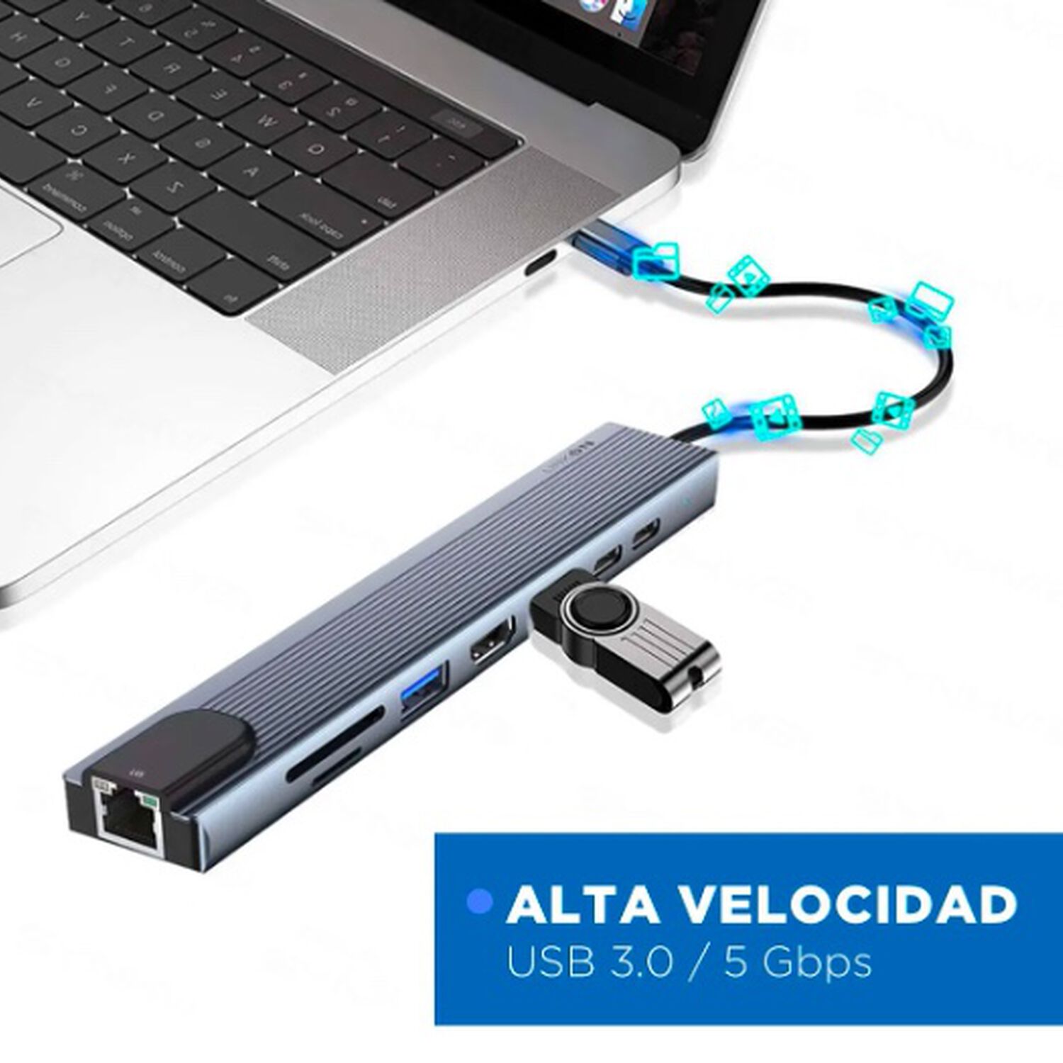 Adaptador Usb Tipo C 8 En 1 image number 2.0