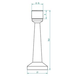 Tope Puerta Odis Recto A Muro - Plata