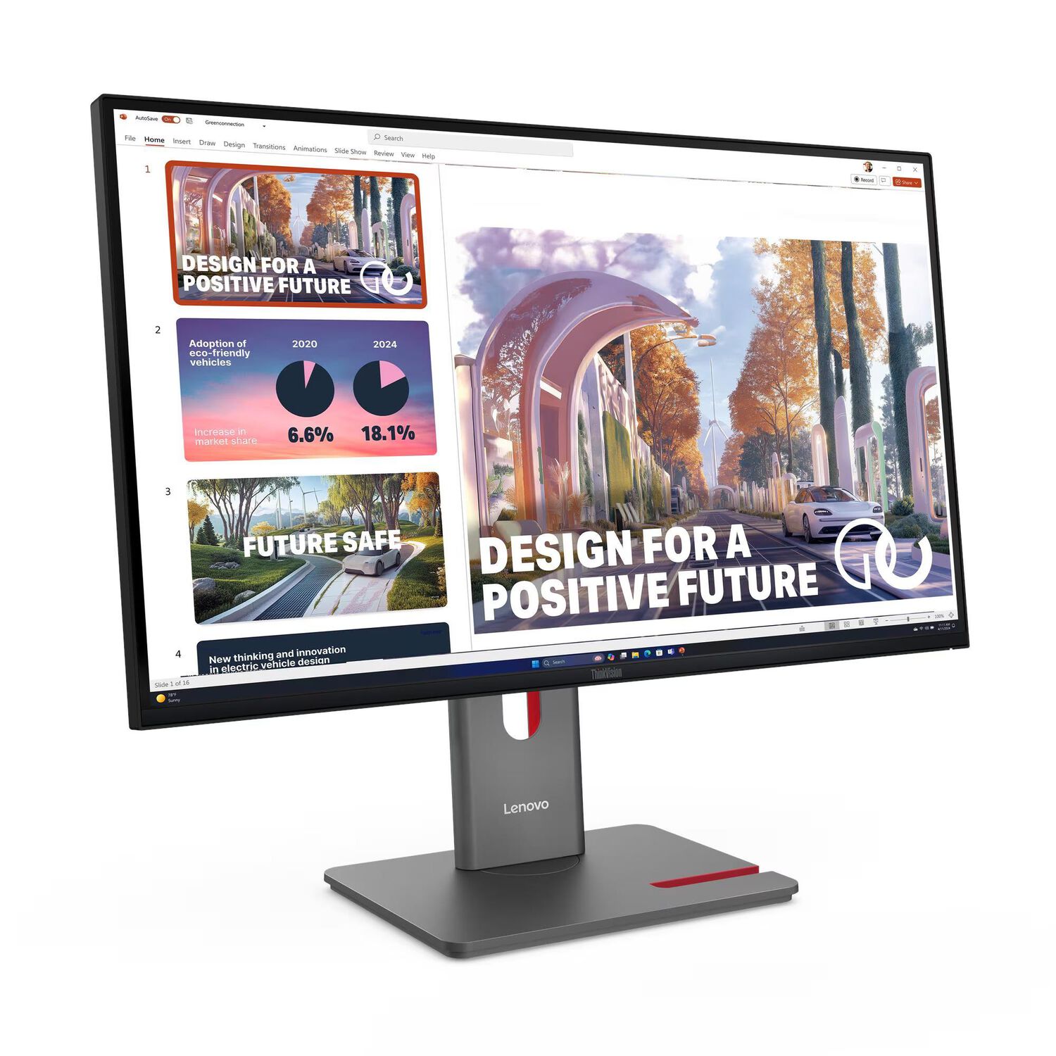 Monitor Thinkvision Plano P27qd-40 Qhd 2560x1440 27" image number 6.0