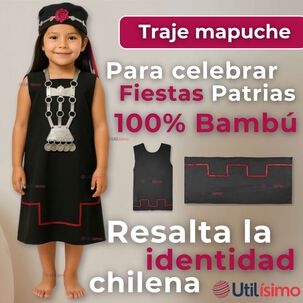 Traje Vestido Mapuche Niña Incluye Trapelacucha 0 Meses Hasta Talla S Vestimenta Típica