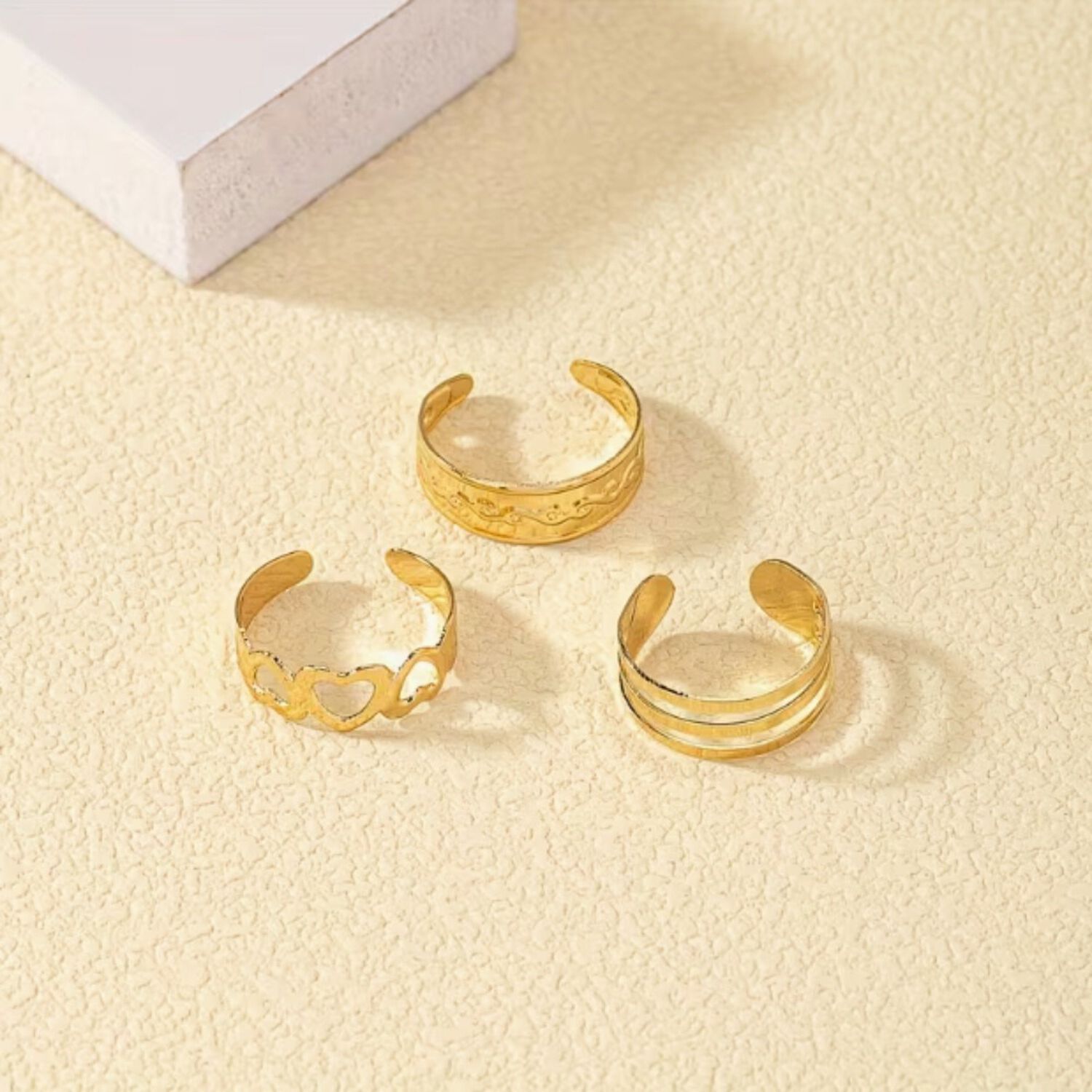 Set 3 Anillos Ajustables De Pies Dedos image number 2.0