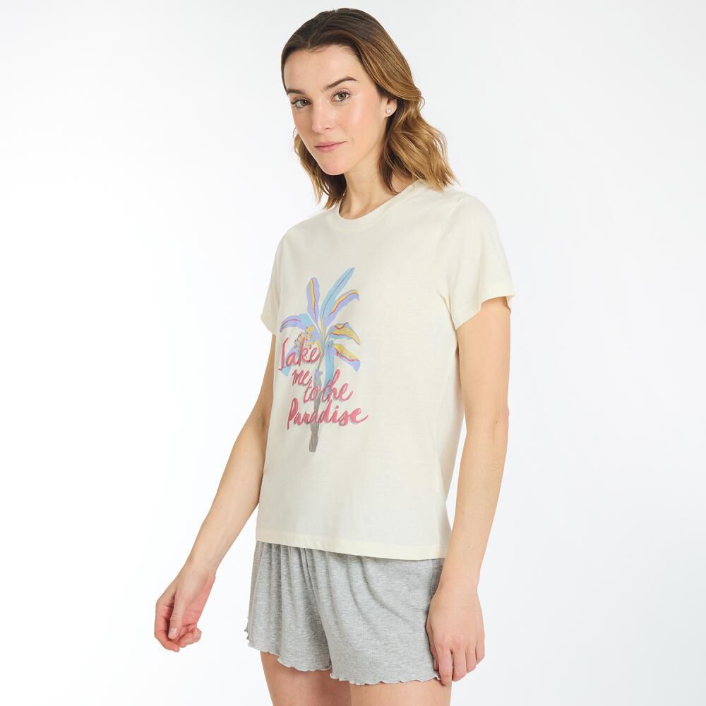Polera De Pijama Manga Corta Mujer Freedom image number 2.0