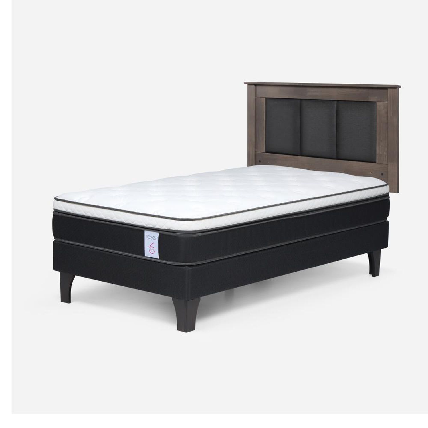 Cama Europea Rosen New Style 6 / 1.5 Plazas / Base Normal + Respaldo image number 1.0