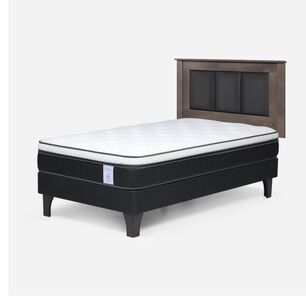 Cama Europea Rosen New Style 6 / 1.5 Plazas / Base Normal + Respaldo