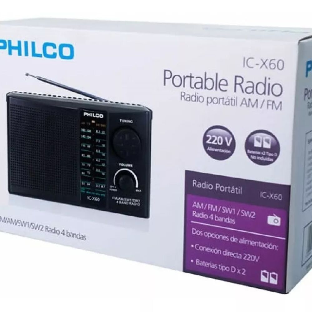 Radio Port&aacute;til Philco Ic-x60 220v 4 Bandas Am-fm-sw1-sw2 image number 1.0
