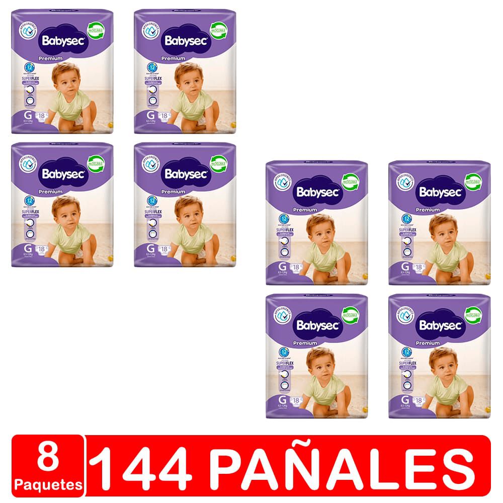 Pañales Babysec - Premium - Talla G 144 Pañales image number 0.0