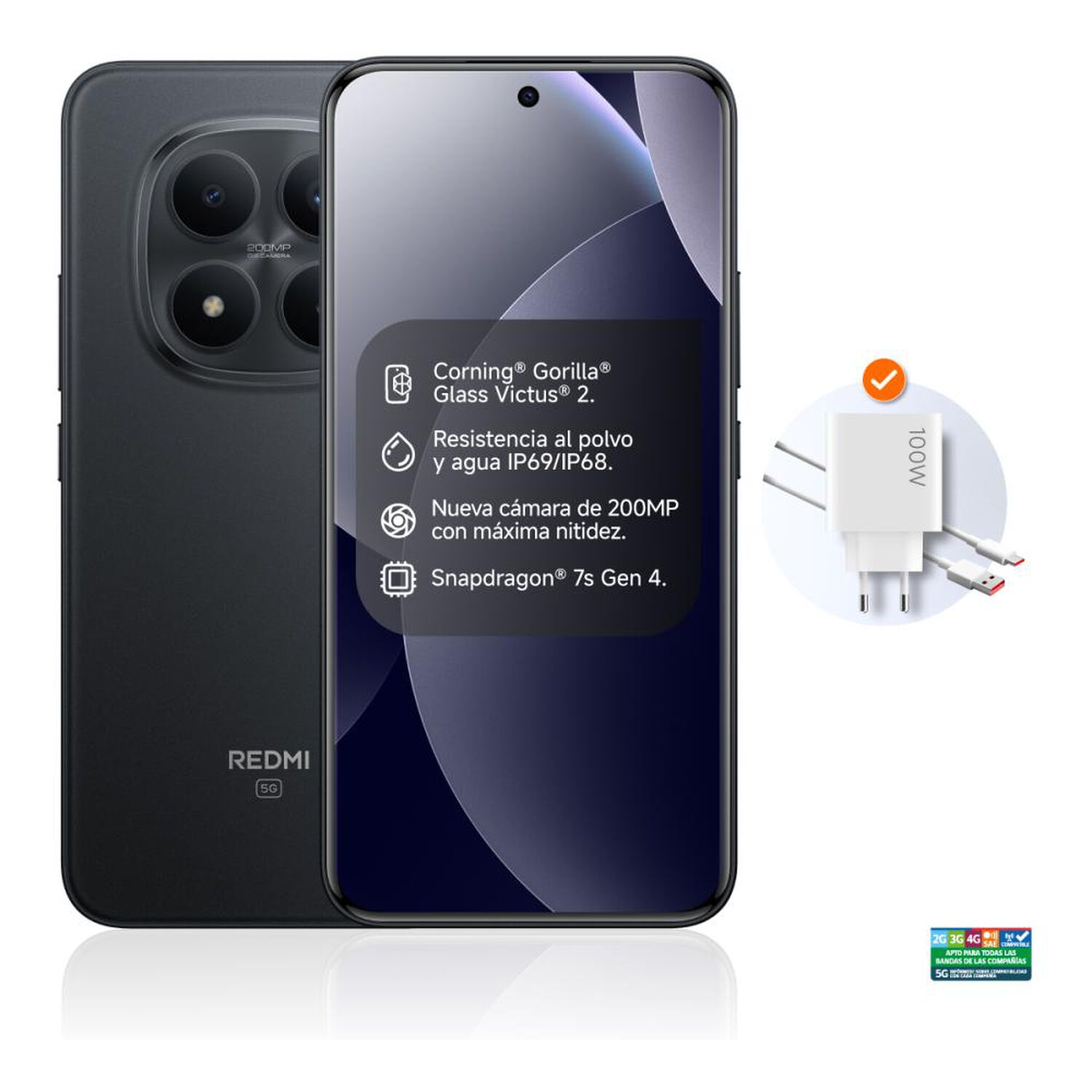 Smartphone Xiaomi Redmi Note 15 Pro+ / 5G / 512 GB / Negro / Liberado