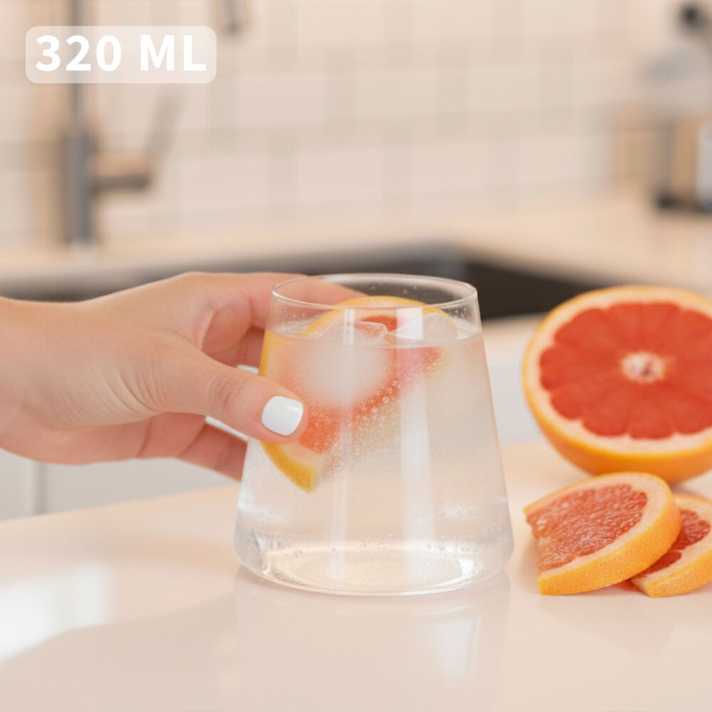 Set 6 Vasos De Vidrio Estilo Japonés 320 Ml Simplit image number 2.0