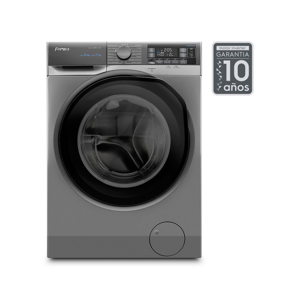Lavadora Secadora Fensa 11kg Lavado Inteligente 11wd Gris image number 7.0