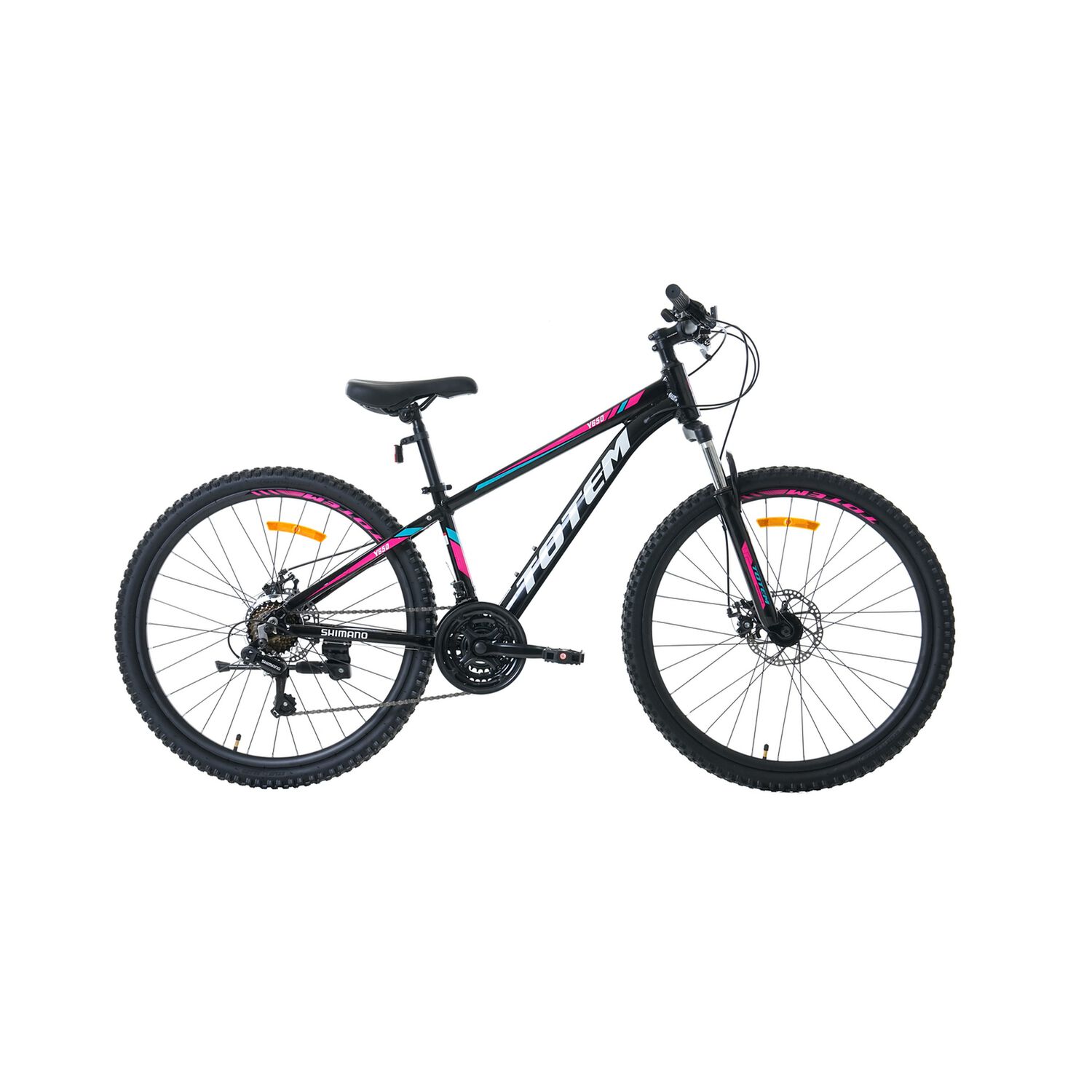 Bicicleta Totem Mtb Aro 26 Modelo Y650 Negro Rosa image number 0.0