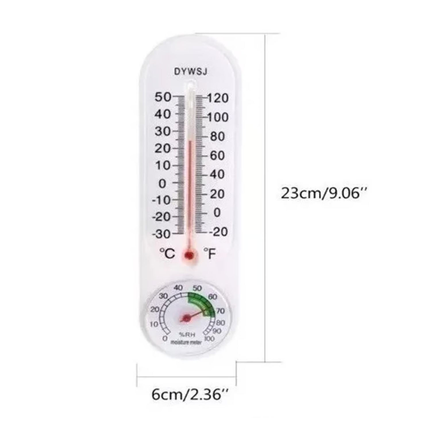 Termometro Ambiental Higrometro Para Pared Temperatura Humedad image number 1.0