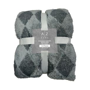 Frazada Sherpa Azhome Jacquard / 1.5 Plazas