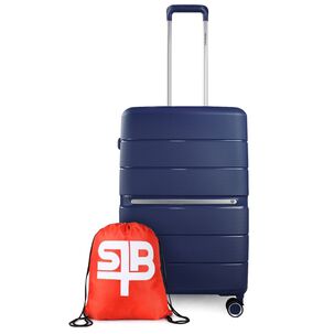 Maleta Mediana Xpos Azul + Morral De Regalo Swiss Bag
