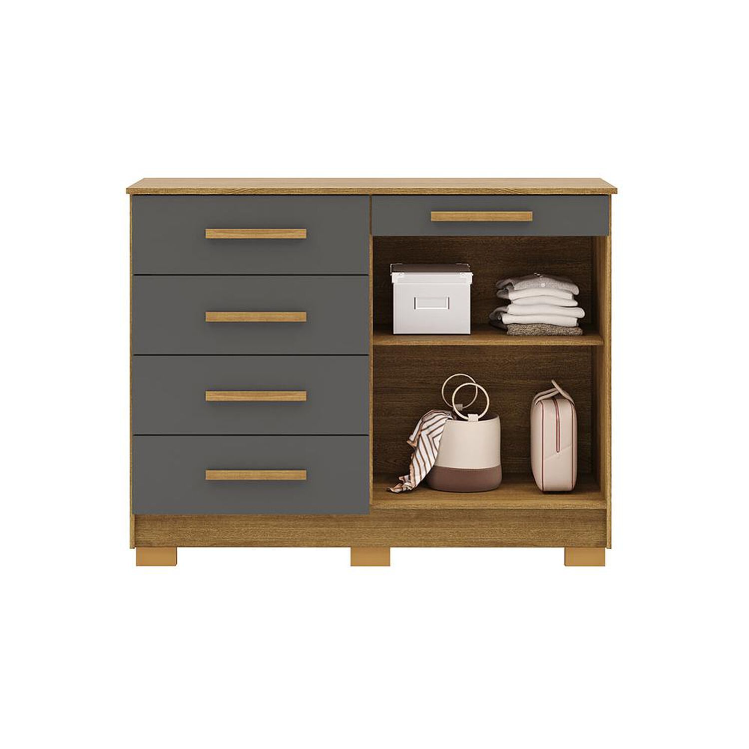 C&oacute;moda Vekkahome Americana / 2 Puertas / 5 Cajones image number 2.0