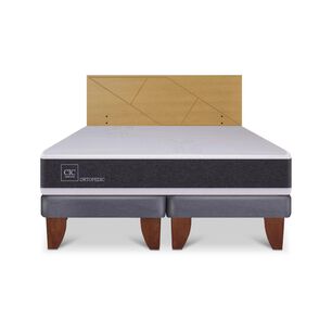 Cama Europea Cic Ortopedic / 2 Plazas / Base Dividida + Respaldo