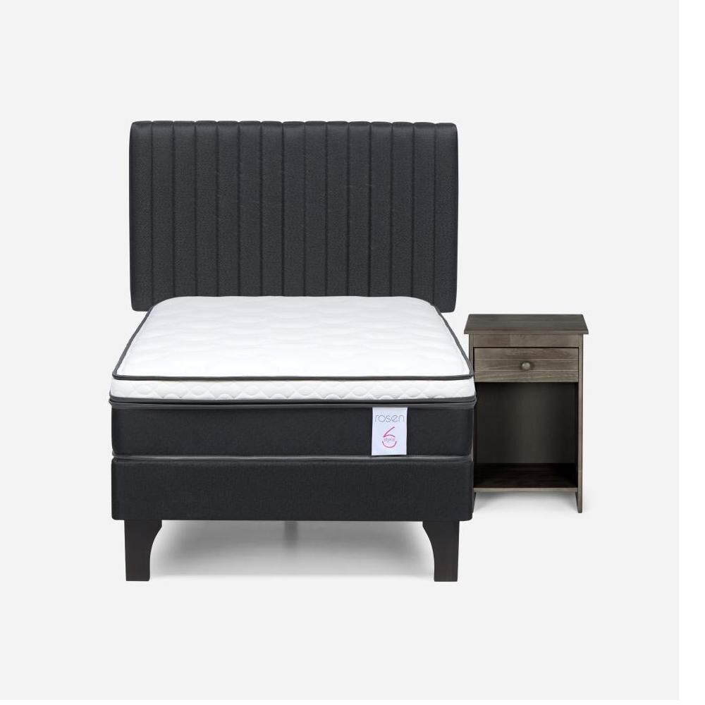 Cama Europea Rosen New Style 6 / 1.5 Plazas / Base Normal + Set De Maderas image number 0.0
