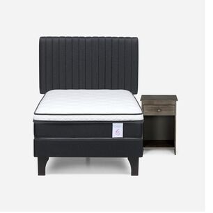 Cama Europea Rosen New Style 6 / 1.5 Plazas / Base Normal + Set De Maderas