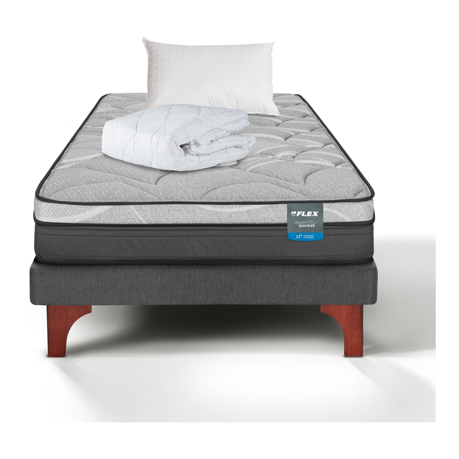 Cama Europea Flex Dream Pocket / 1.5 Plazas image number 0.0
