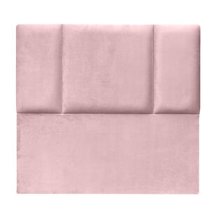 Respaldo De Cama Block Felpa Rosado Claro 1 Plaza