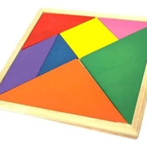Tangrama 11x11 Cm Juego Madera Didáctico