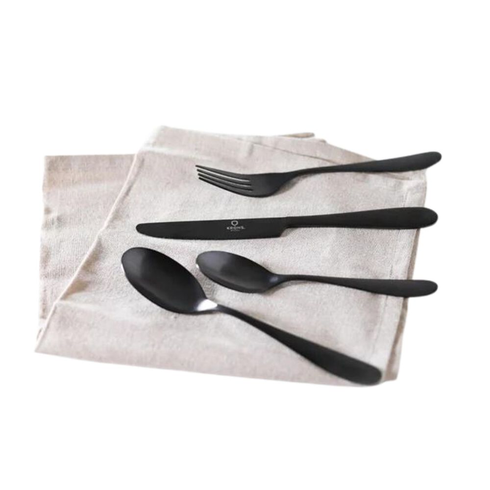 Set Cubiertos 24 Pzs Black Krons Acero Inox Set Cuchilleria image number 2.0