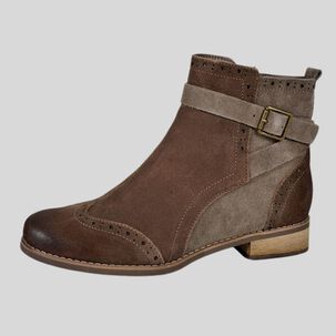 Botín Cuero Antigona Taupe