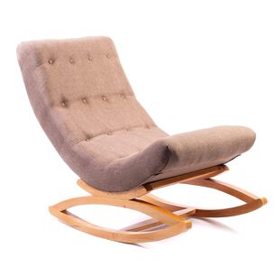 Silla Mecedora Lino Tabaco
