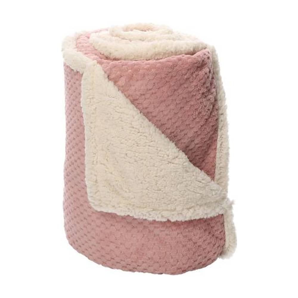 Frazada Andes Chiporro Panal Rosado 2 Plaza image number 1.0