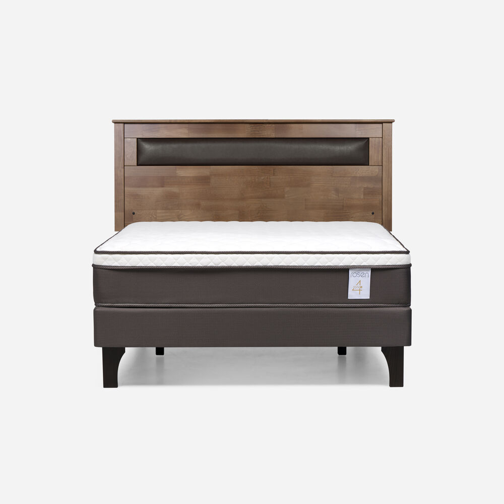 Cama Europea Rosen New Style 4 Plus / Full / Base Normal + Respaldo image number 0.0