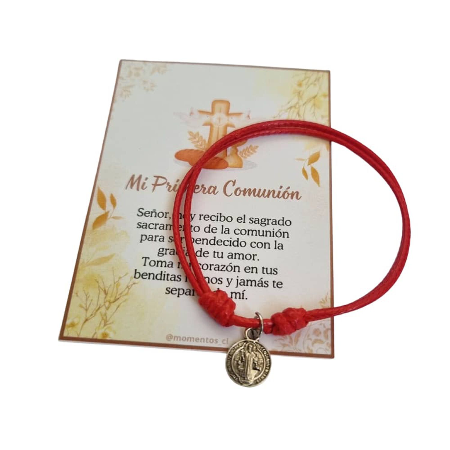 Recuerdos Primera Comunion Encintados 12 Pulseras + Tarjetas image number 0.0