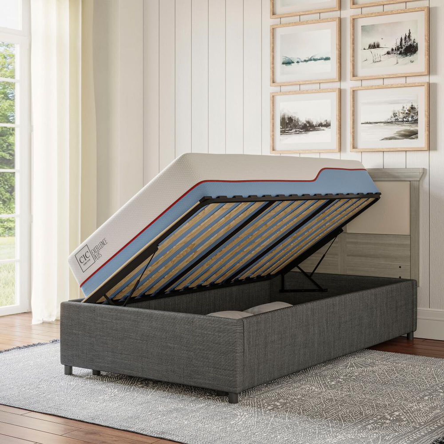 Cama Ba&uacute;l Cic Excellence Plus / 1.5 Plazas / Base Normal + Velador image number 13.0