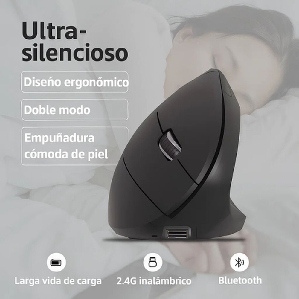 Raton Vertical Mouse Inalambrico Ergonomico Gamer 2.4g Usb image number 5.0