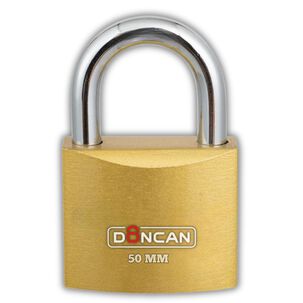 Pack De 3 Candados De 50mm Doncan De Acero Bronceado Dcn-50