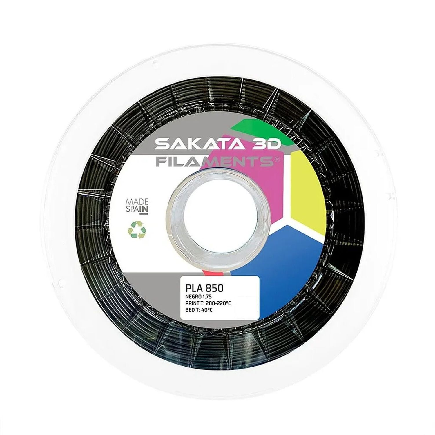 Filamento Sakata Pla 850 Negro 1.75mm 1kg image number 0.0
