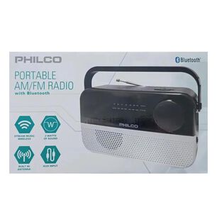 Radio Portatil Am Fm Bluetooth Aux Negro Cr220b