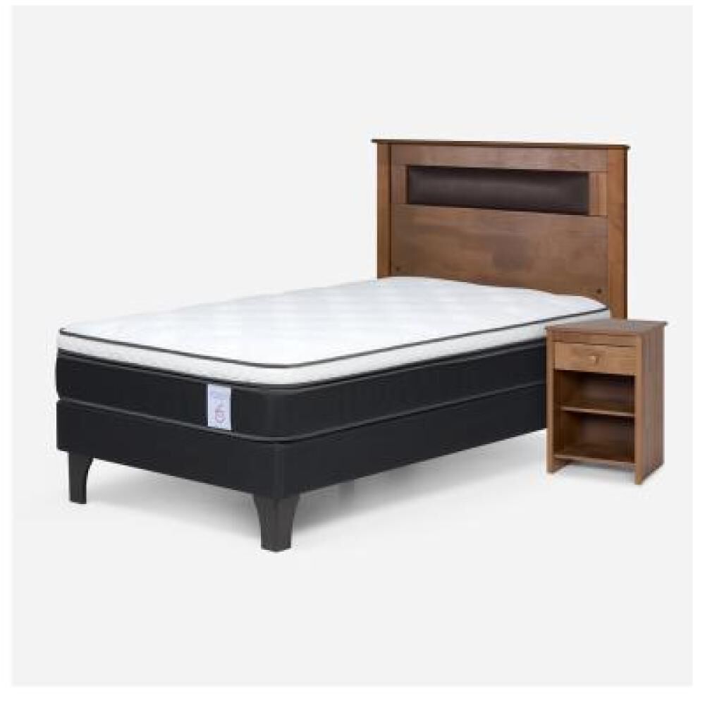 Cama Europea Rosen New Style 6 / 1.5 Plazas / Base Normal + Set De Maderas image number 9.0