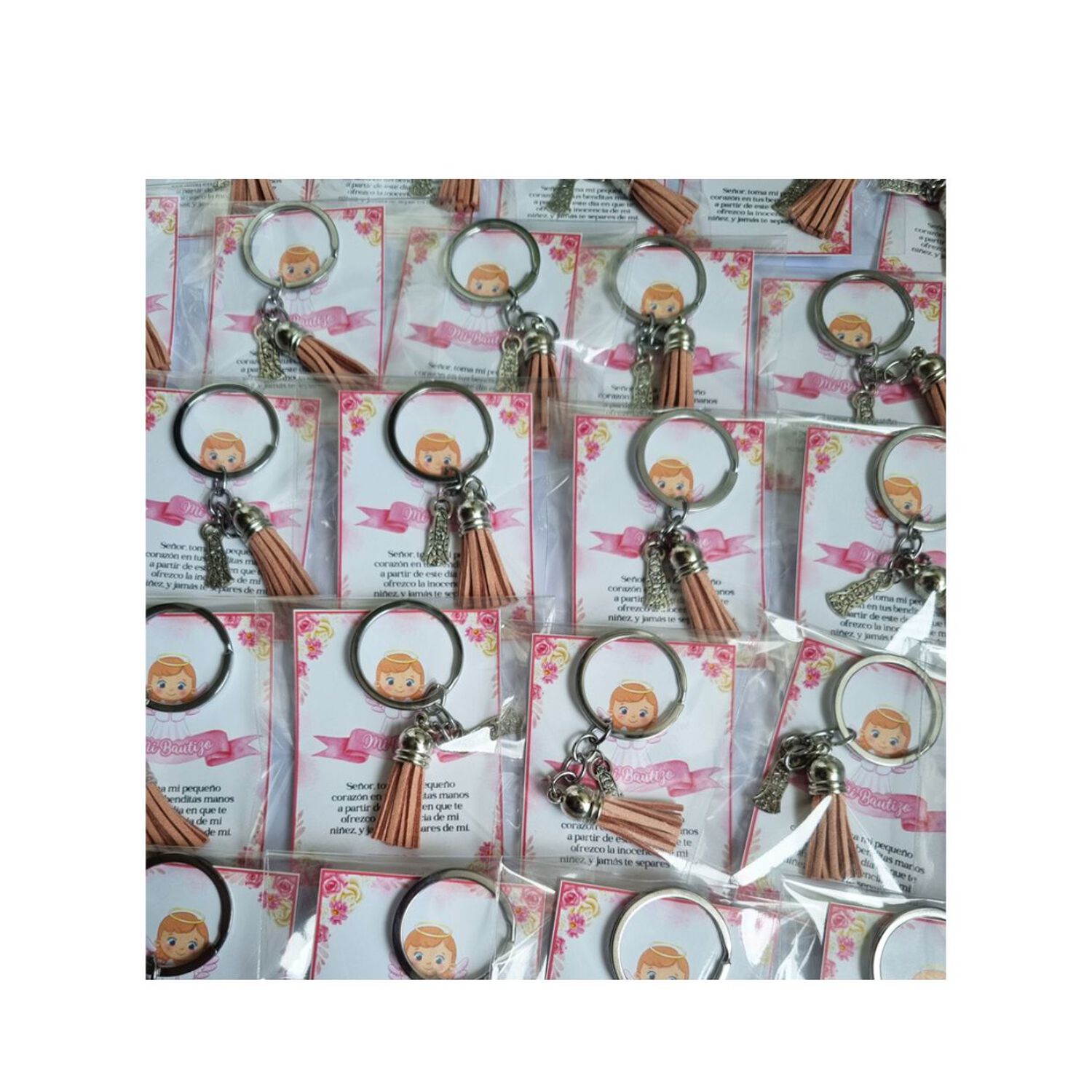 Encintados Recuerdos Bautizo 12 Llaveros + Tarjetas Bautismo image number 2.0