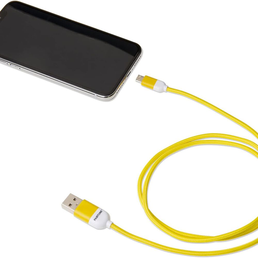 Cable De Datos Micro Usb 1 Mt Pantone High Speed Amarillo image number 2.0