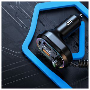 Cargador Auto Bluetooth 5.0 Fm Rgb Pd25w 3 Puertos - Ps