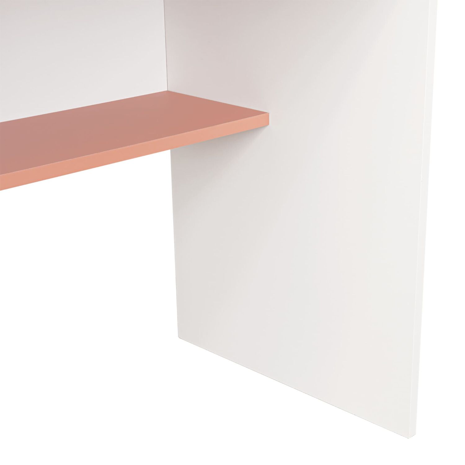 Escritorio Con 1 Cajon 73x80x49,8 Cm Blanco Y Salmon image number 5.0