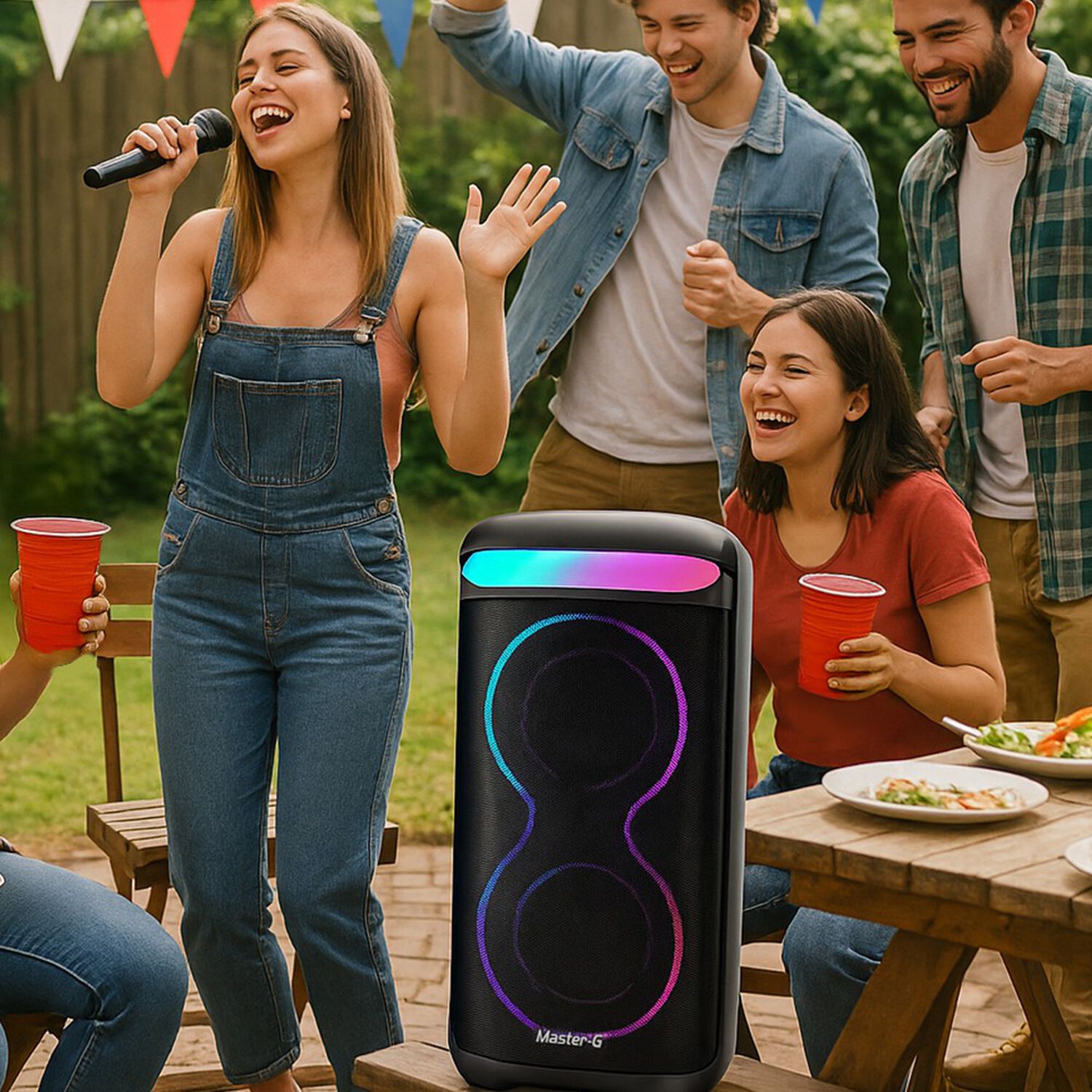 Parlante Bluetooth Karaoke Champion 6,5&rdquo; X2 Con Micr&oacute;fono image number 4.0