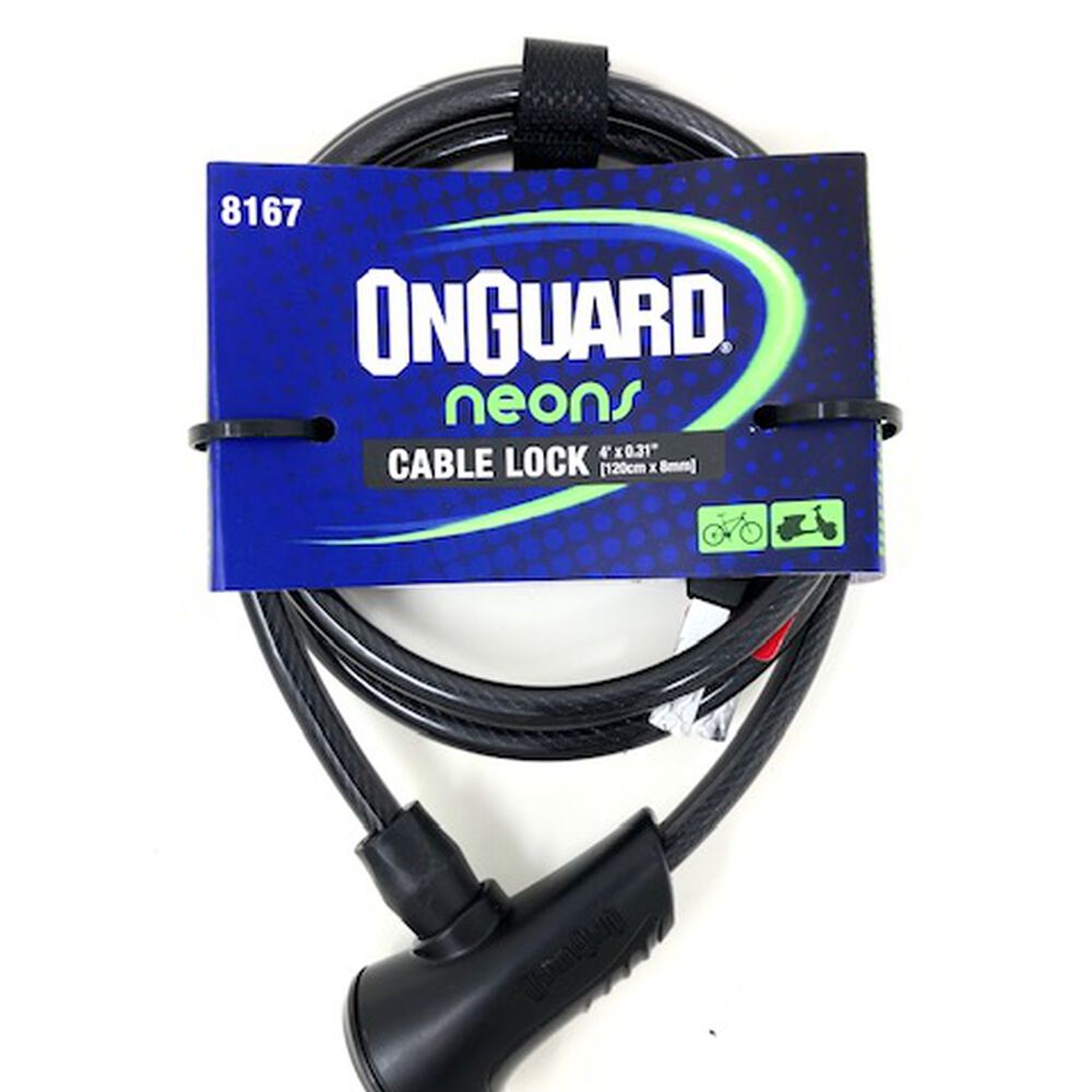 Candado On Guard C/llave 120 X 8mm Negro image number 0.0