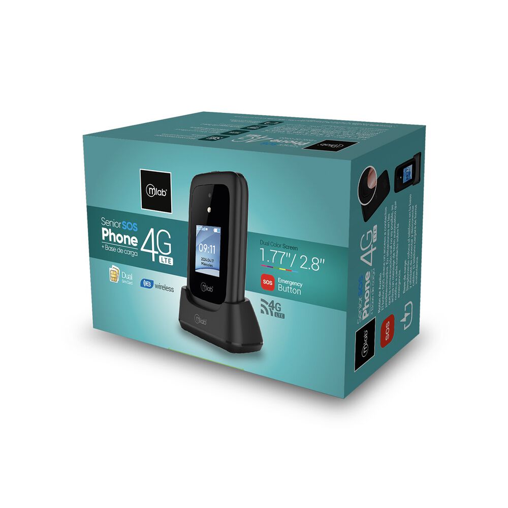 Telefono Senior Shell 4g Sos, Doble Pantalla 2,8- 1,77 Con Base De Carga image number 5.0