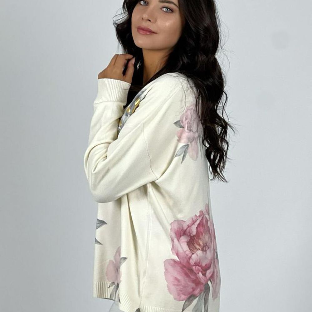 Sweater Spandex Flores Peonias Estampadas image number 9.0