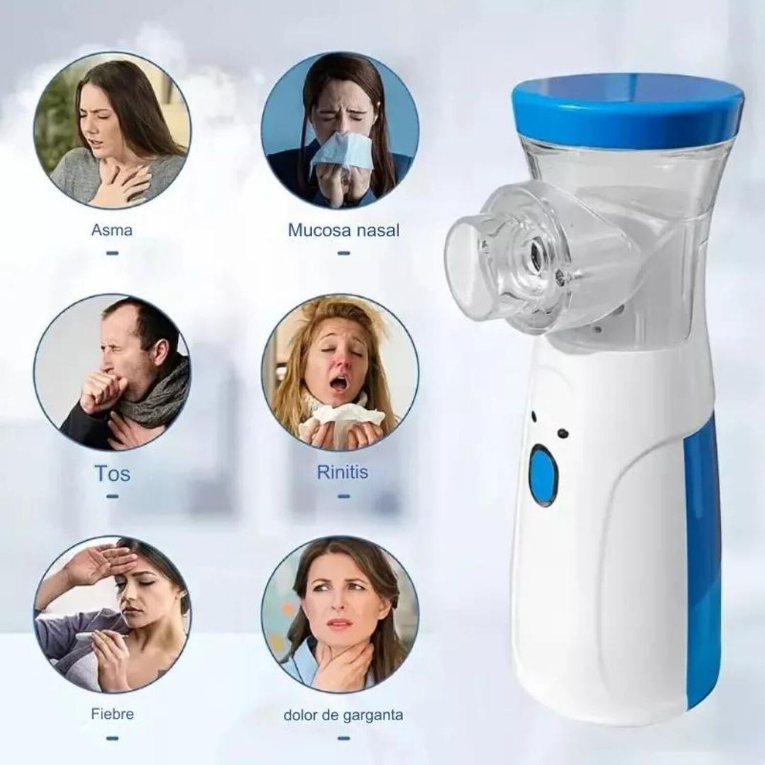 Nebulizador Inhalador Port&aacute;til Recargable Usb Ni&ntilde;os Adultos Mesh image number 4.0