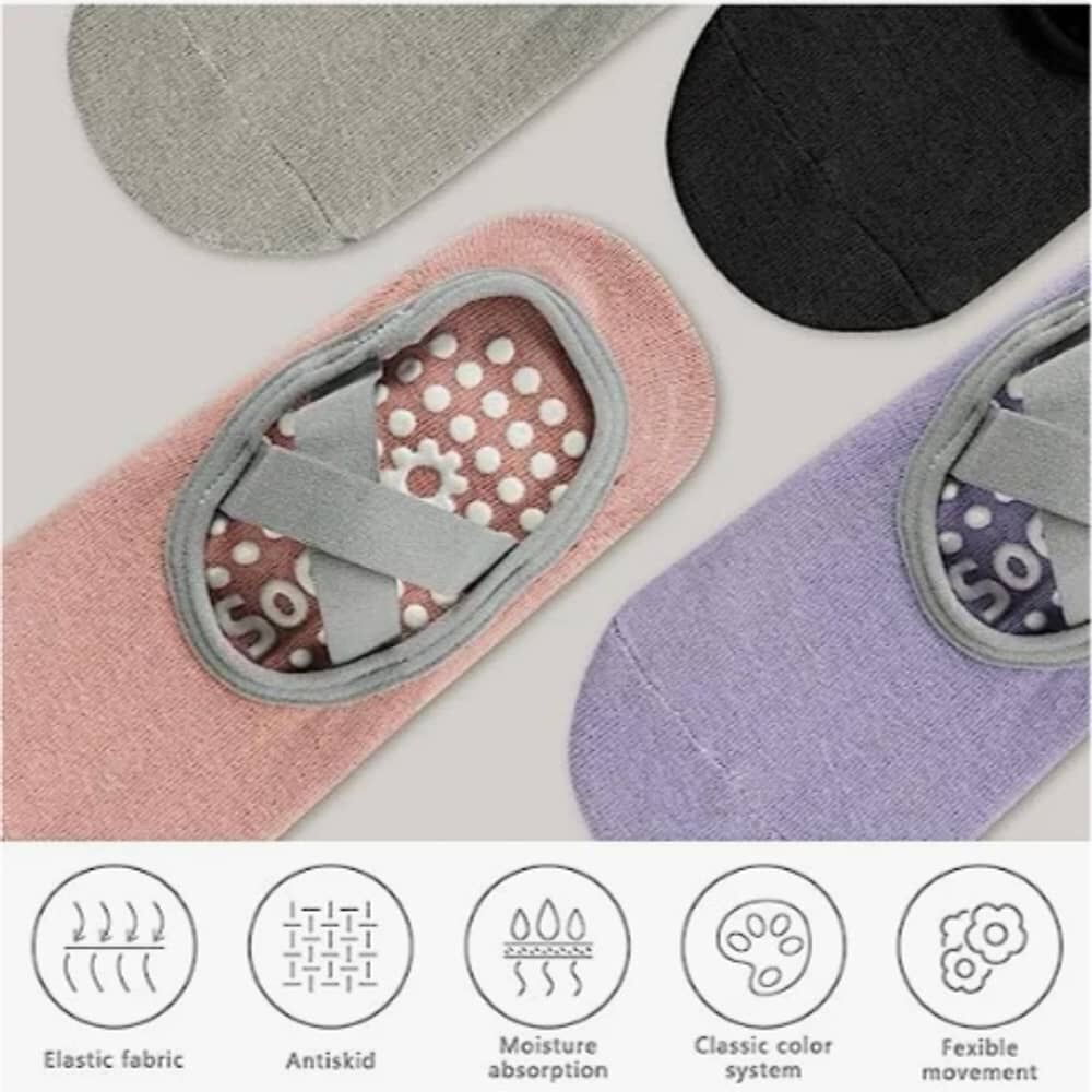 Calcetines Antideslizantes Yoga Pilates Set 4 Pares image number 2.0